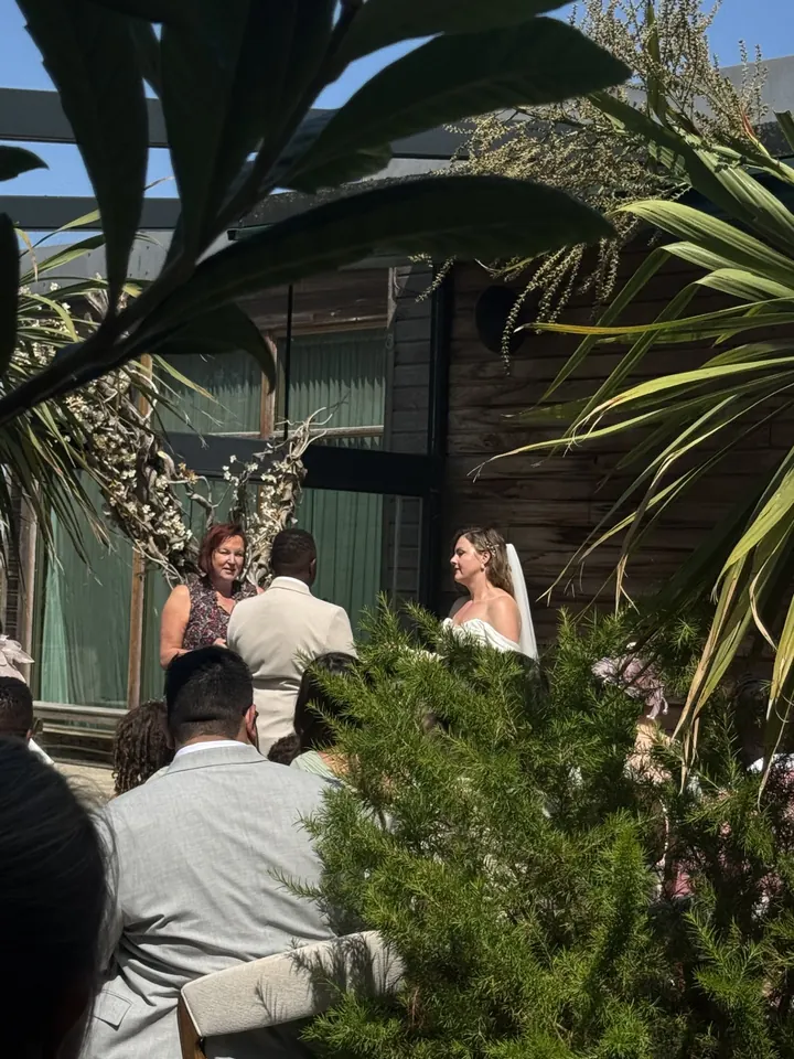 Outdoor celebrant-led wedding ceremony